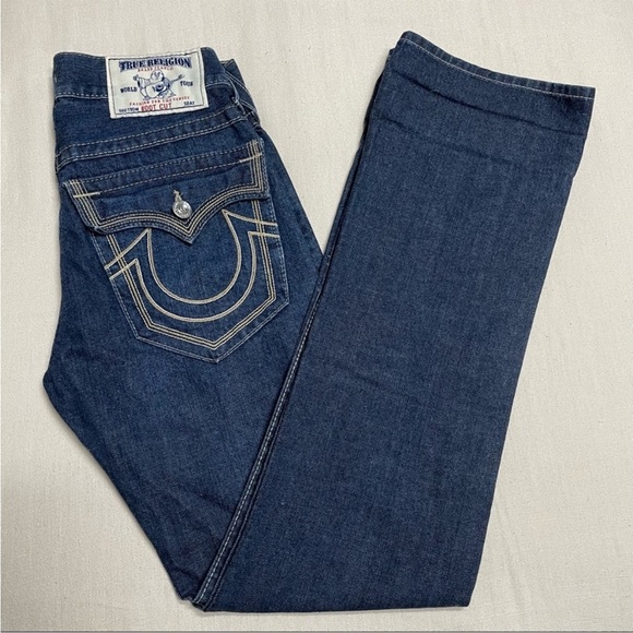 Men's True Religion Dark Wash Bootcut Jeans - Picture 7 of 10